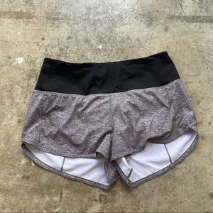 Lululemon High Rise Speed Up Short Size 8 Grey 2.5